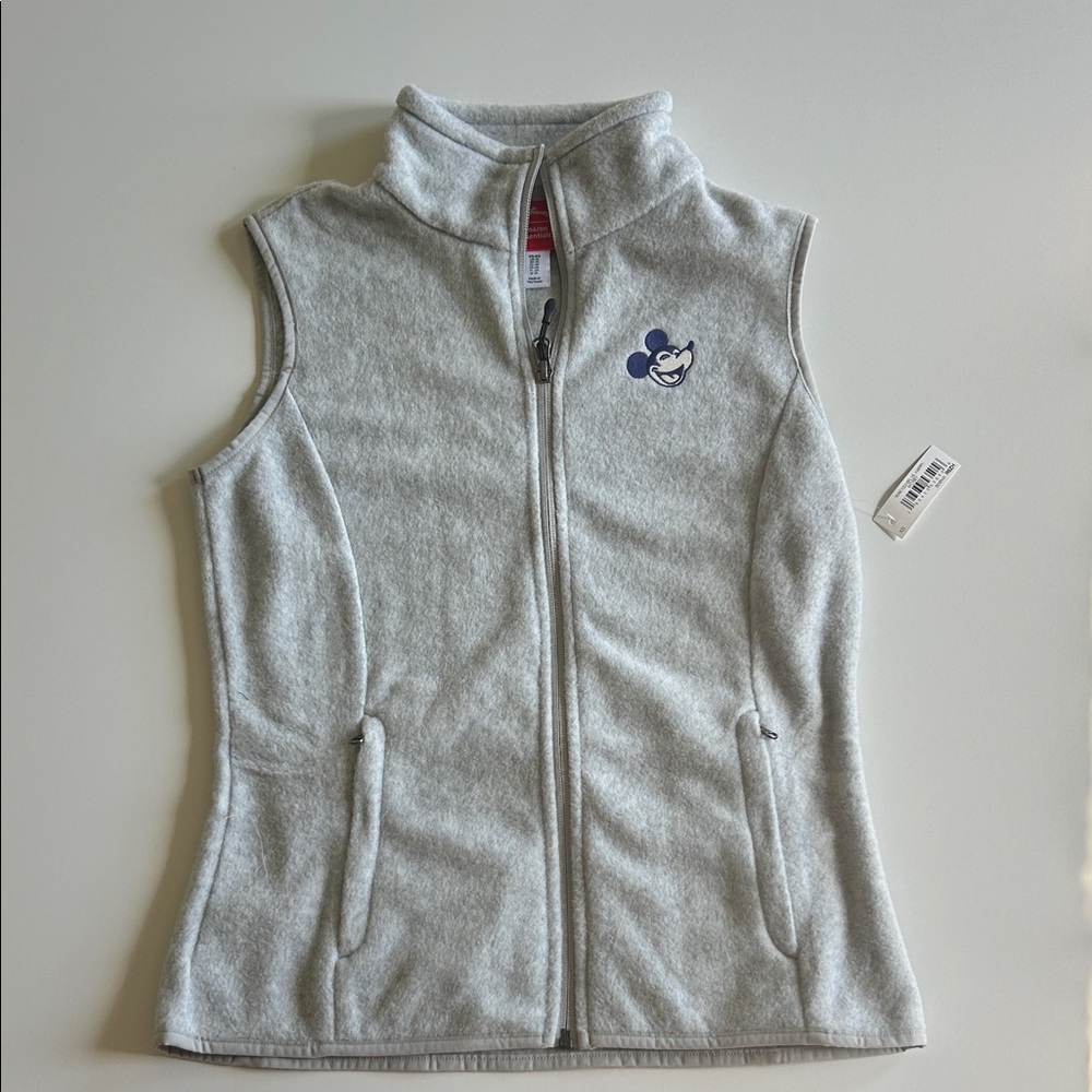 Gray Mickey Mouse Zip-Up Vest - size XXS adult